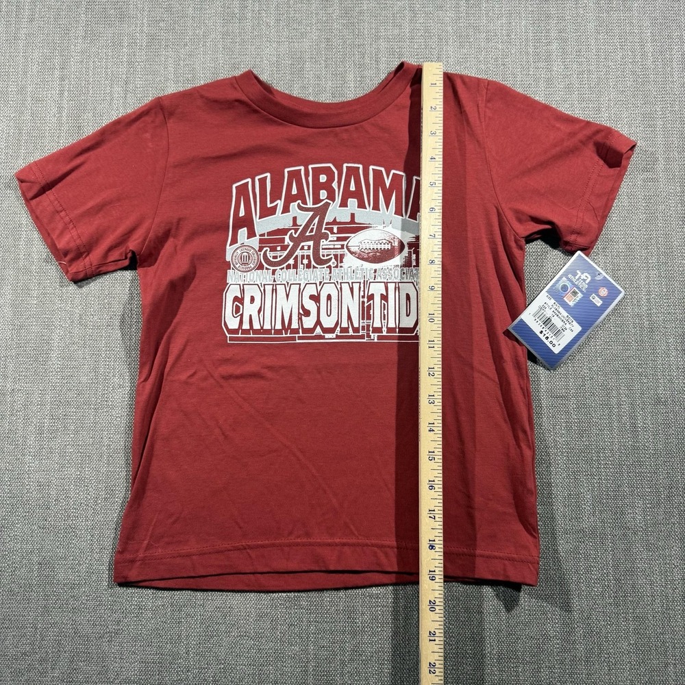 Alabama Crimson Tide Shirt Boys Small Red NCAA Football Team Athletics Tee - Picture 3 of 6